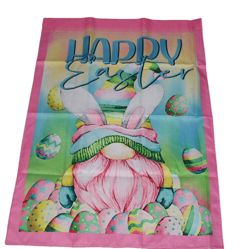 Happy Easter Gnome Easter Egg Large Flag - Picture 2 of 6